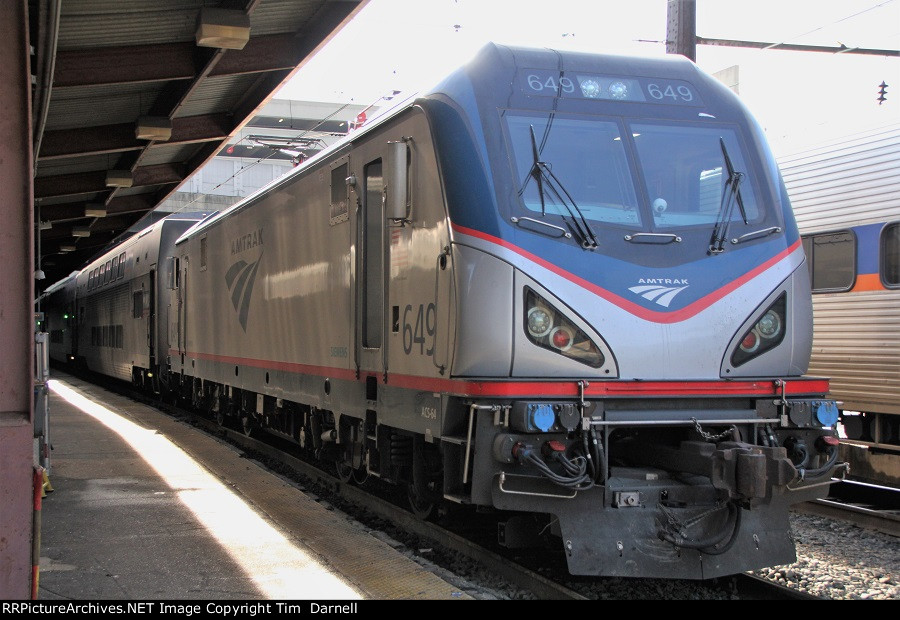 AMTK 649 on a MARC train